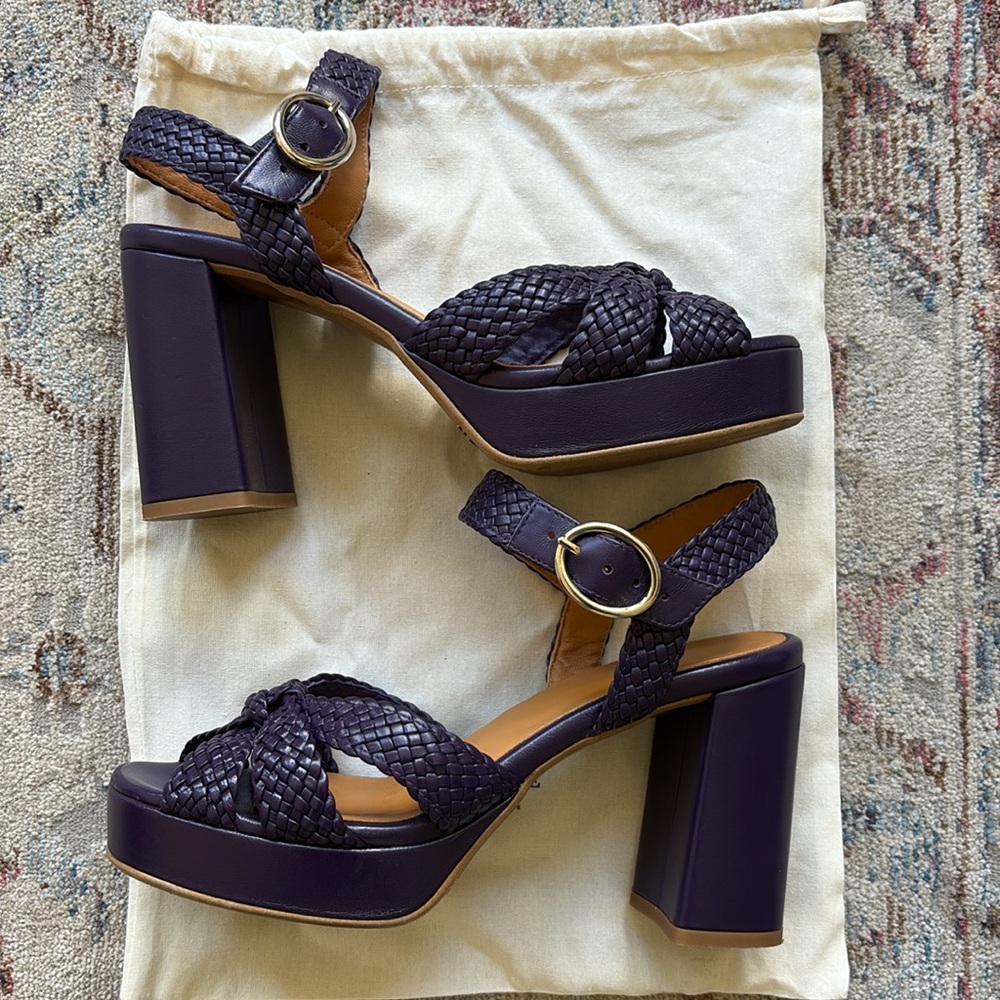 Like new Sezane High heel leather sandals - Picture 4 of 6